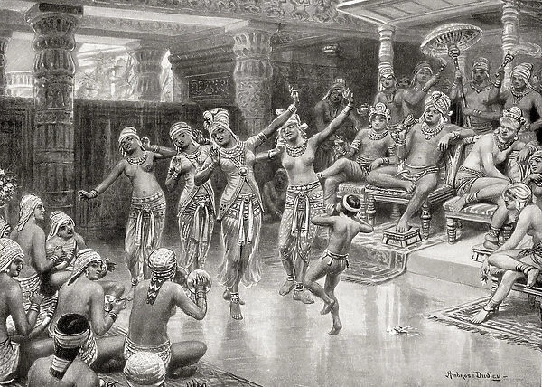 A 19th century artists impression of Gautamiputra Satakarani celebrating his