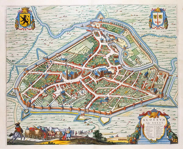 Aalst, 1649 (hand-coloured engraving)