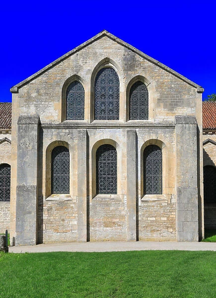 Abbey of Fontenay. The abbey church, east side (photography)