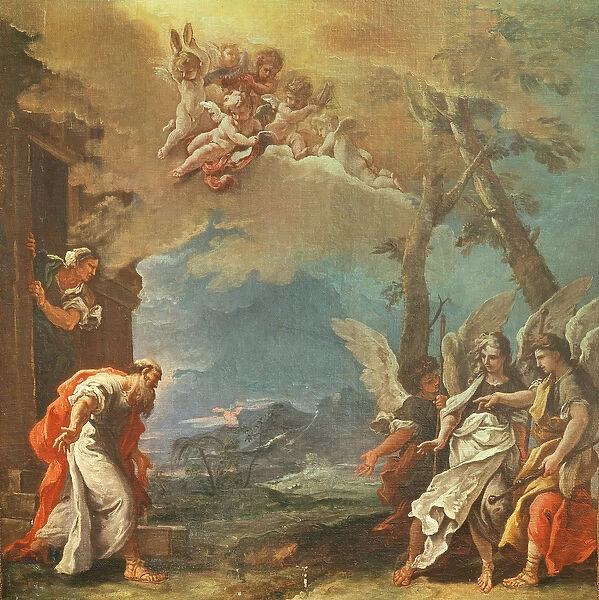 Abraham welcoming the Angels, c. 1695 (oil on canvas)
