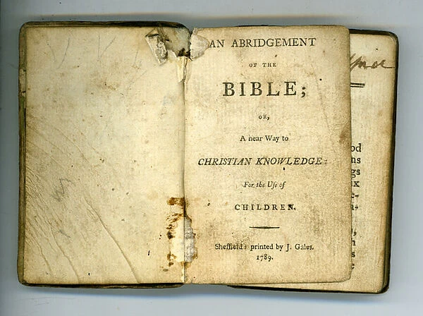 An Abridgement of the Bible, 1789 (typescript bound with card & leather)