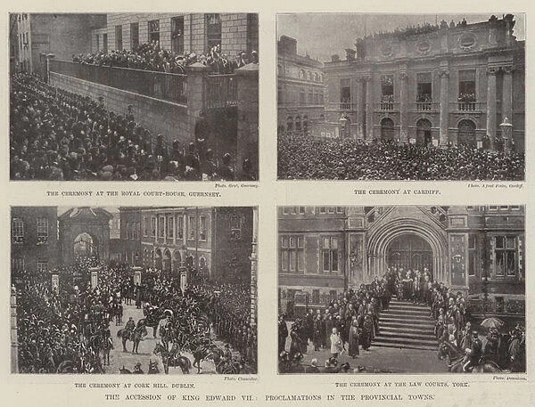 The Accession of King Edward VII, Proclamations in the Provincial Towns (b  /  w photo)