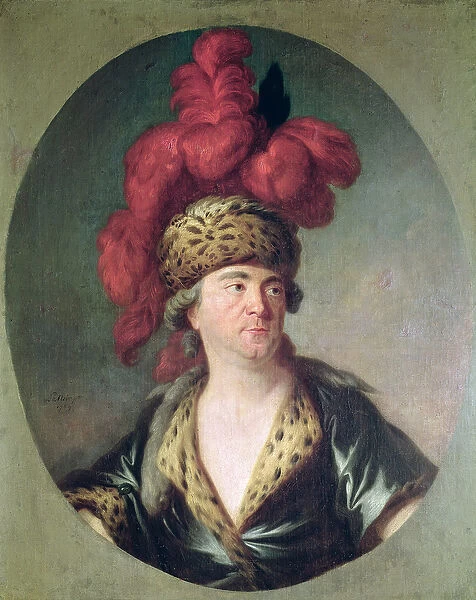 The Actor Lekain (1728-78) in the Role of Genghis Khan, in the Opera L Orphelin