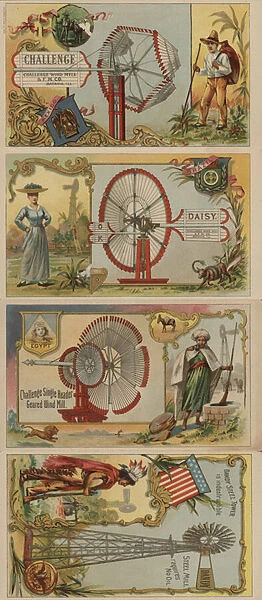 Advertisement for Challenge windmills (colour litho)