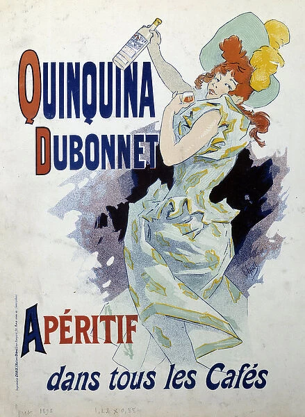 Advertising poster by Jules Cheret (1836-1932) for the aperitif Quinquina Dubonnet