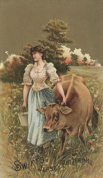 Advertisement for Swift's Jersey Butterine, c.1880 (colour litho)