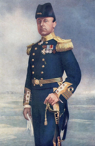 Admiral of the Fleet John Rushworth Jellicoe, 1st Earl Jellicoe, 1859-1935, Royal Navy officer (colour litho)