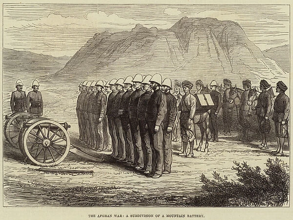 The Afghan War, a Subdivision of a Mountain Battery (engraving)