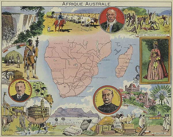 Afrique Australe (colour litho)