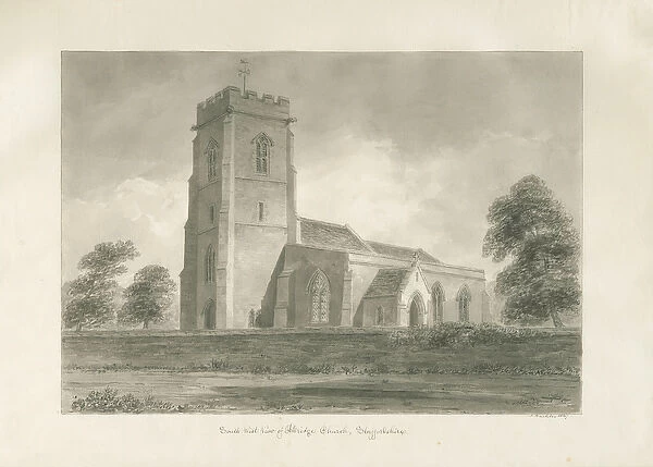 Aldridge Church: sepia drawing, 1847 (drawing)