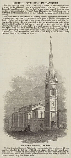 All Saints Church, Lambeth (engraving)