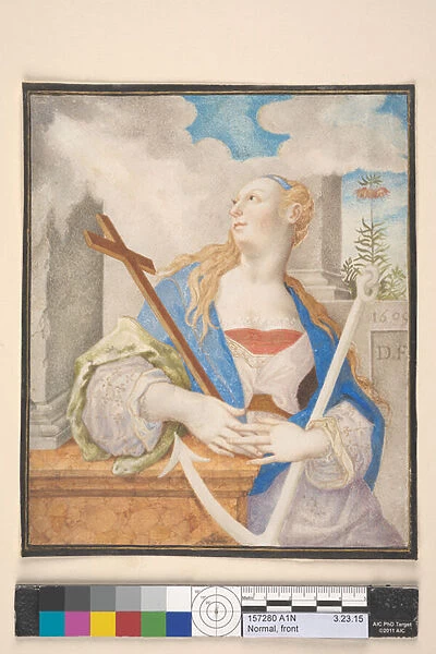 Allegorical Figure Representing Faith and Hope, 1609 (tempera & gold on parchment)
