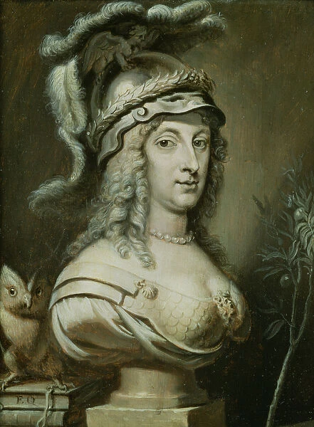 Allegorical Portrait of Queen Christina of Sweden (1626-89) c. 1649-50 (oil on panel)