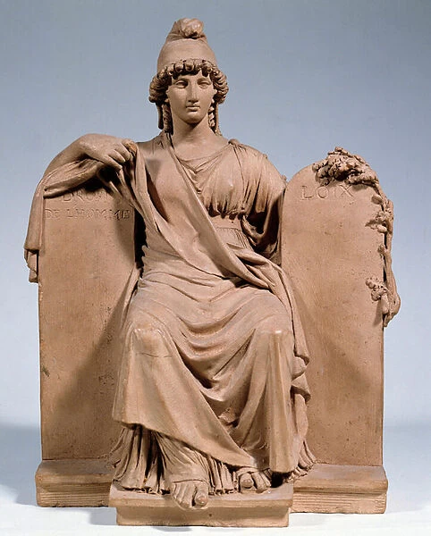 Allegory of the French Republic in terracotta as a woman wearing the Phrygian hat