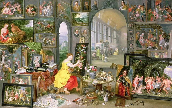 Allegory of Painting (oil on copper)