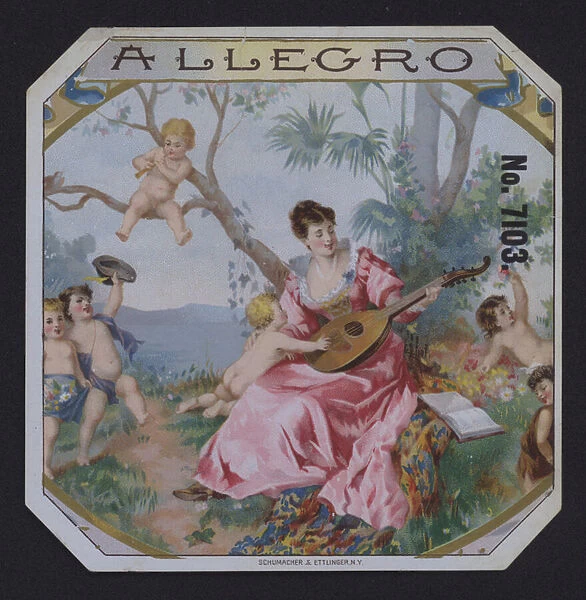 Allegro, cigar label (chromolitho)
