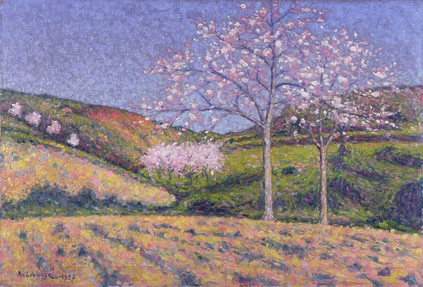 Almond trees in blossom, 1927 (oil on canvas)