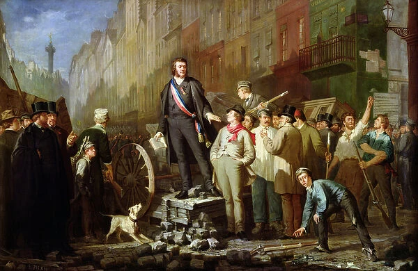 Alphonse Baudin on the Barricade of Faubourg Saint-Antoine, 3rd December 1851 (oil