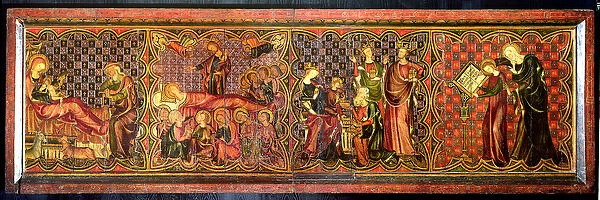 Altar front depicting the Life of the Virgin, c. 1300 (tempera on panel)
