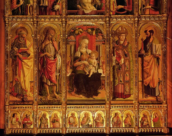 Altarpiece of St Emidio, polyptych, detail of the the Virgin and the Saints (Saint Paul
