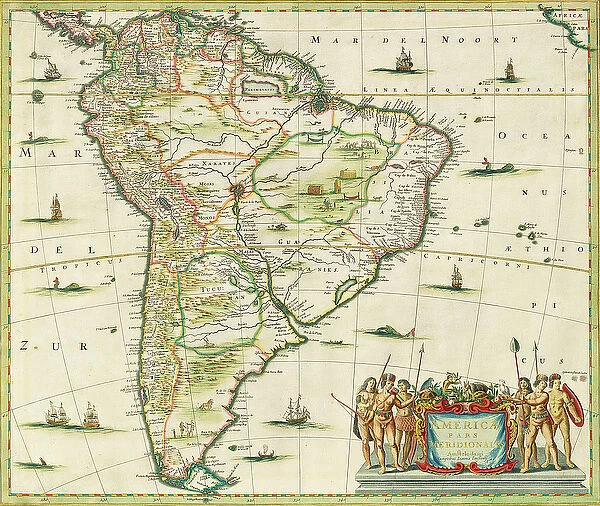America Pars Meridionalis, page 93 of Atlas Minor Sive Geographia Compendiosa
