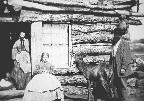 American Pioneer, Clear Creek, Kansas, 1867 (b  /  w photo)