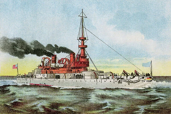 American warship Indiana, circa 1900