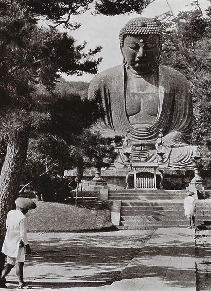 Amida, the Buddha (b  /  w photo)
