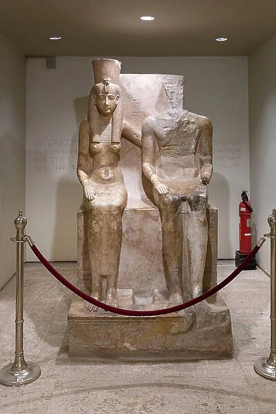 Amun and Mut, 1290-1224 BC, Luxor statue cache (stone)
