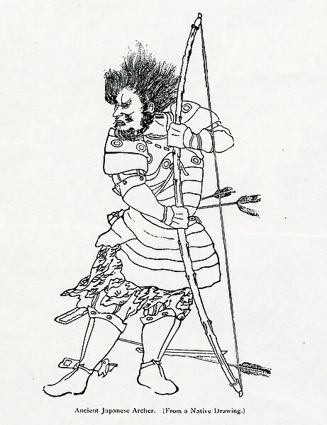 An Ancient Japanese Archer, illustration from The Travel of Marco Polo by Marco Polo