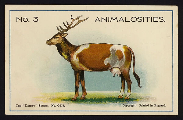 Animalosities No 3: Deer, Cow, Horse, Giraffe (colour litho)