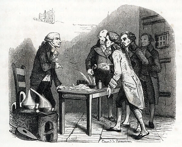Antoine Lavoisier - (engraving) 1846