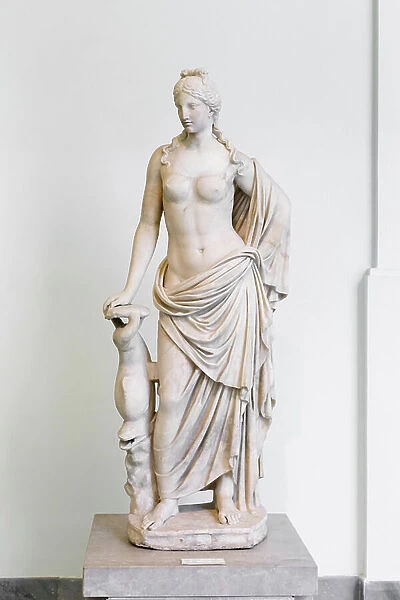 Aphrodite, marine Venus type, with dolphin, 2nd century AD, copy of a greek original from the 5th century BC (marble)