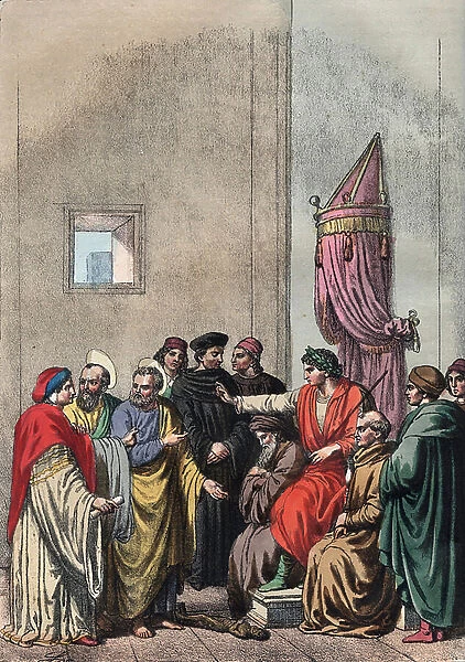 The Apostles Peter and Paul quarrelling with Simon Magus infront of Emperor Nero
