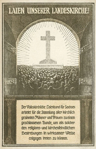 Appeal to defend the churches of Saxony, Germany (litho)