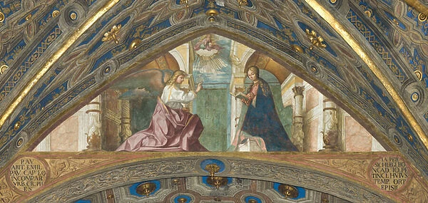 Apse, Superarch, Boccaccio Boccaccino, Annunciation 1506-07