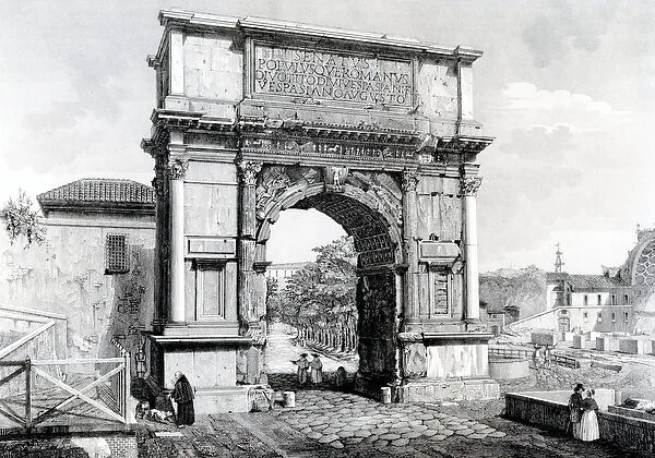 Arch of Titus, part of a series of Views of Rome, 1845 (engraving)