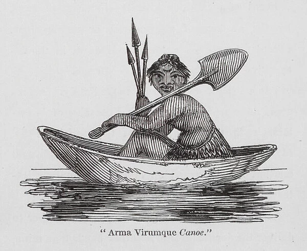 'Arma Virumque Canoe'(engraving)