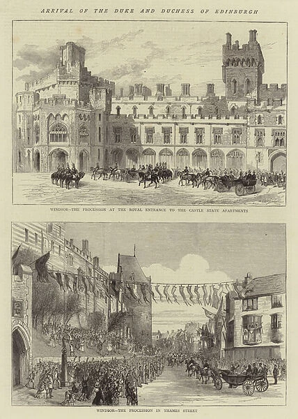 Arrival of the Duke and Duchess of Edinburgh (engraving)