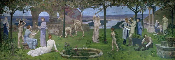 Between Art and Nature, 1890 (oil on canvas)