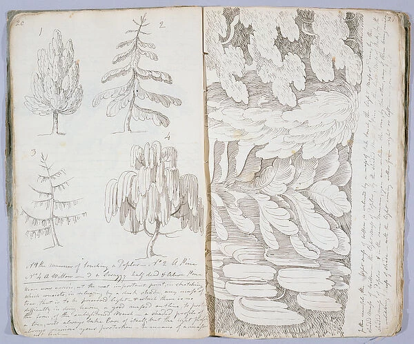 The Art of Sketching, 1801 (pen & ink on paper)