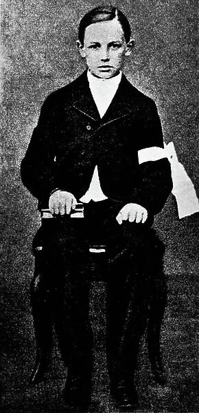 Arthur Rimbaud (1854-1891) for his communion in 1866