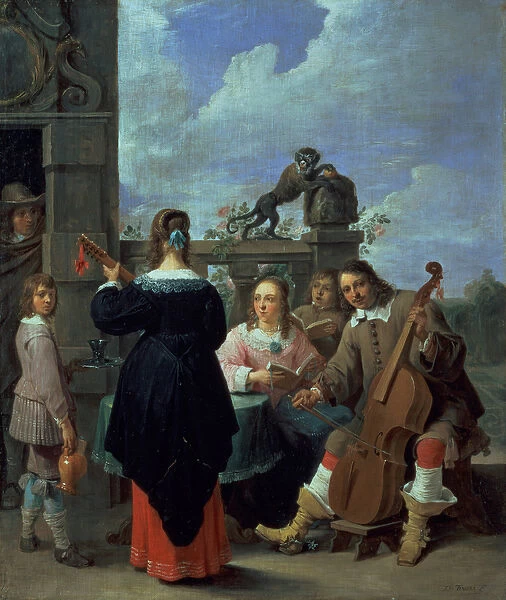 The Artist and his Family in Concert (panel)