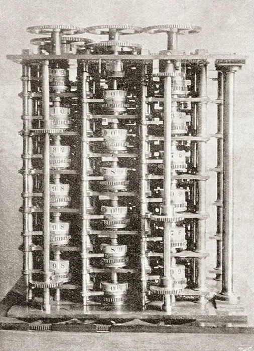 Framed Print : Print of Charles Babbage's Difference Engine Framed Print : Print of Charles Babbage's Difference Engine
