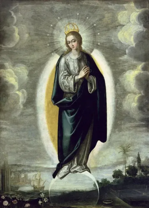 Framed Print : Print of The Immaculate Conception tempera on panel Framed Print : Print of The Immaculate Conception tempera on panel