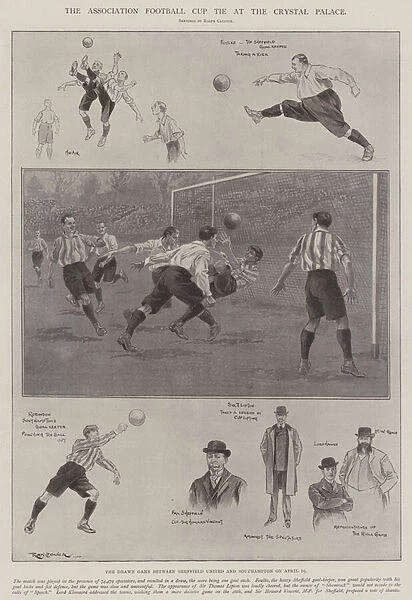 The Association Football Cup Tie at the Crystal Palace (litho)