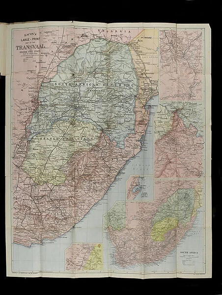 Bacons Large-Scale Map of the Transvaal Orange Free State