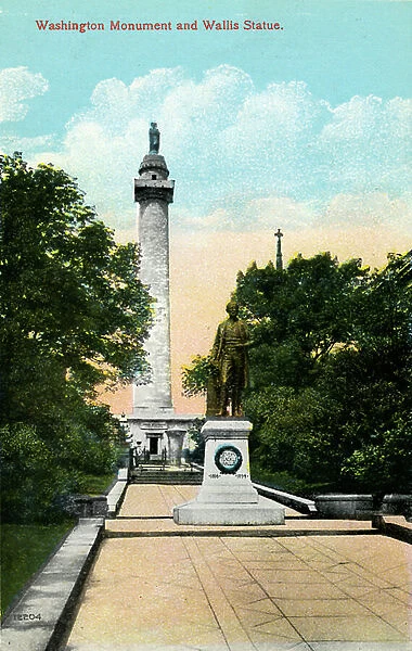 Baltimore: Washington Monument and Wallis Statue