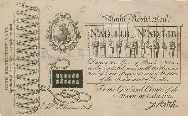 Bank restriction note (engraving)