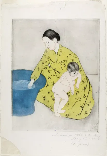 Mary Cassatt Print: The Bath, 1890-91 (Colour Art Prints